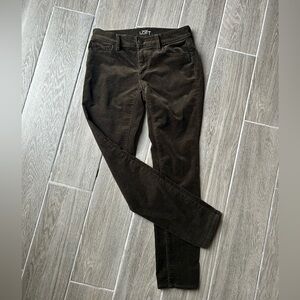 LOFT 2p modern skinny deep green corduroy pant